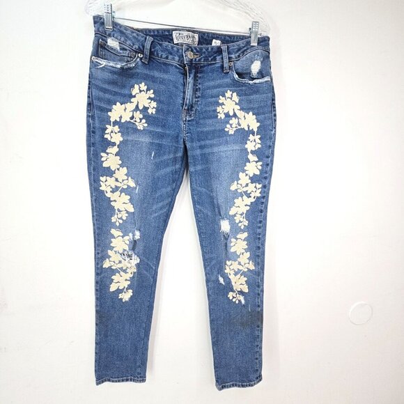 Lucky Brand LOlita Skinny Boho Floral Embroidered Denim Jeans  10/30 - Picture 3 of 11